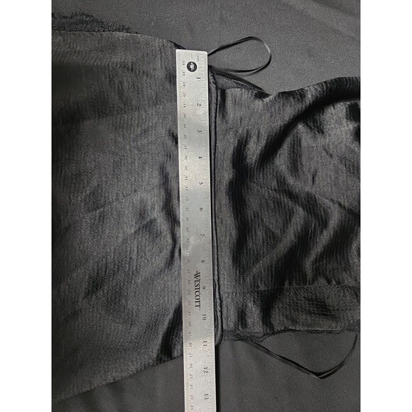 Free People Midi Dress Size 0 Black Cut Outs Tie Back Adjustable Slit - Picture 3 of 8